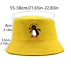 Sommer Pinguin Balde reversibler Hut Bob von Frauen von Baumwollmännern Reise Fischer Hut Sport im Freien hochziehen Bob Panama Sol Hat hoch. Hauptverkaufskapel Penguin - №3