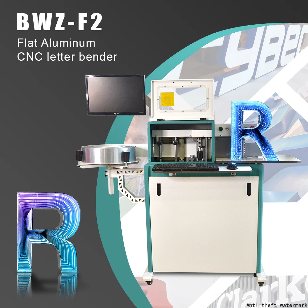 BYTCNC Automatic Advertising 3D Sign Logo Aluminum CNC Channel Letter Bending Slotting Notching Profile Bending Machine