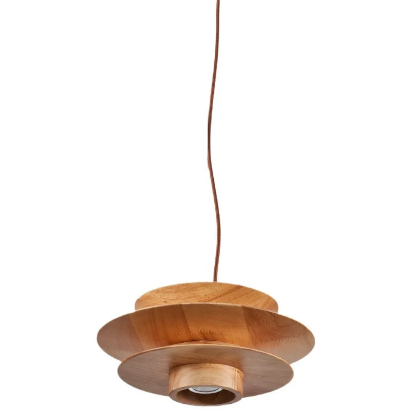 

Nordic log style simple modern medieval style Japanese style silent wind solid wood chandelier living room bedroom chandelier