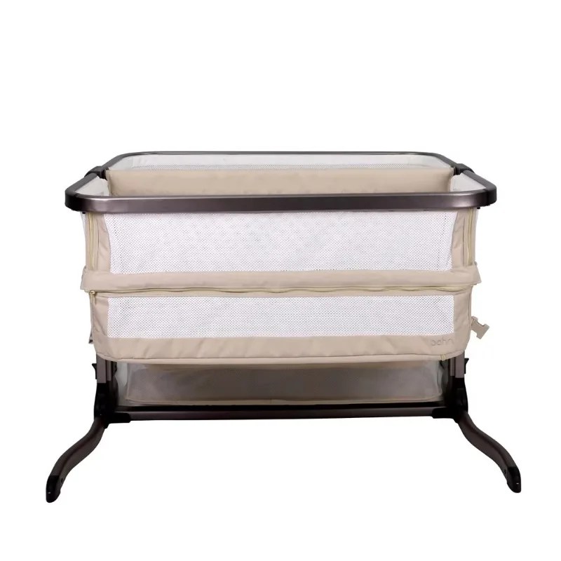 Baby pen, bedside crib, pastoral style, solid color woven 100% polyester