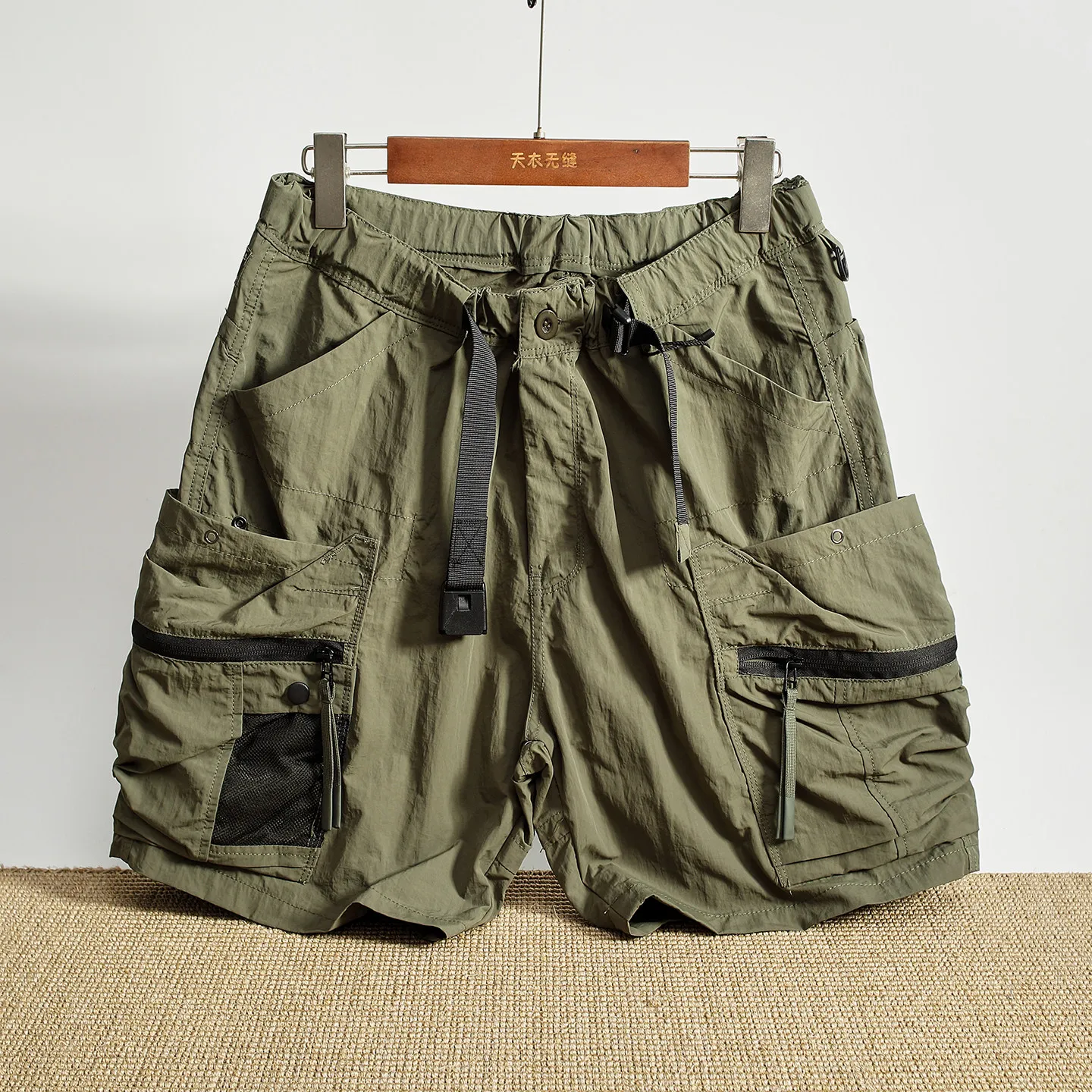 Summer new multi-pocket cargo shorts for men with splicing design, quick-drying, breathable, loose and casual casual pants