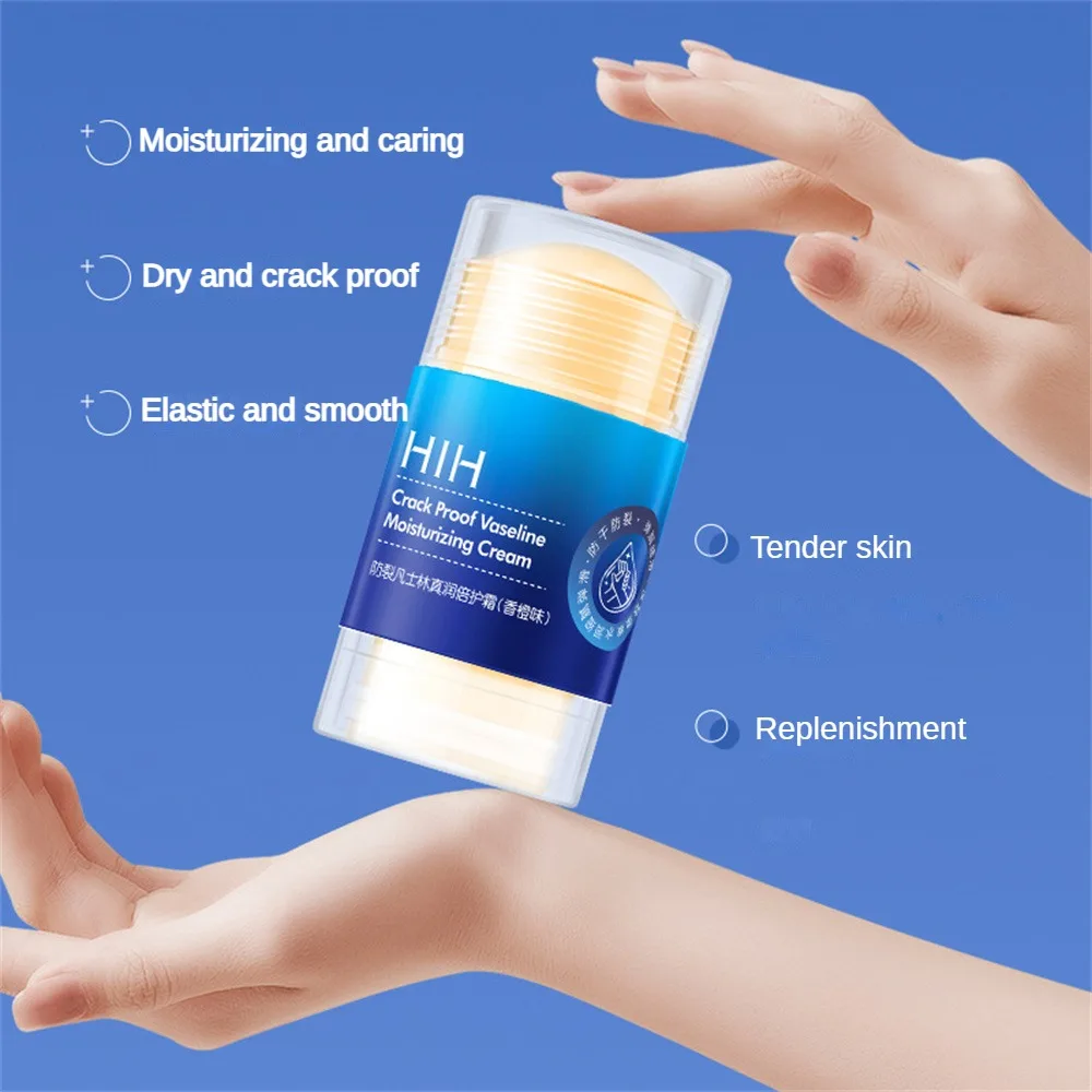 HIH Anti cracking Vaseline True Moisturizing Double Protection Cream Orange Peach Hand and Foot Moisturizing Stick Foot Protecti