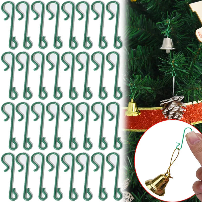 Wholesale Christmas Tree Ornament Hooks Metal S-Shaped Hanging Hook Holder Xmas Tree Ball Pendant Decorations Navidad New Year