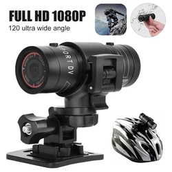 Mini cámara de acción F9 HD 1080P casco de bicicleta para motocicleta cámara deportiva grabadora de vídeo gran angular de 120 ° grabadora impermeable para exteriores