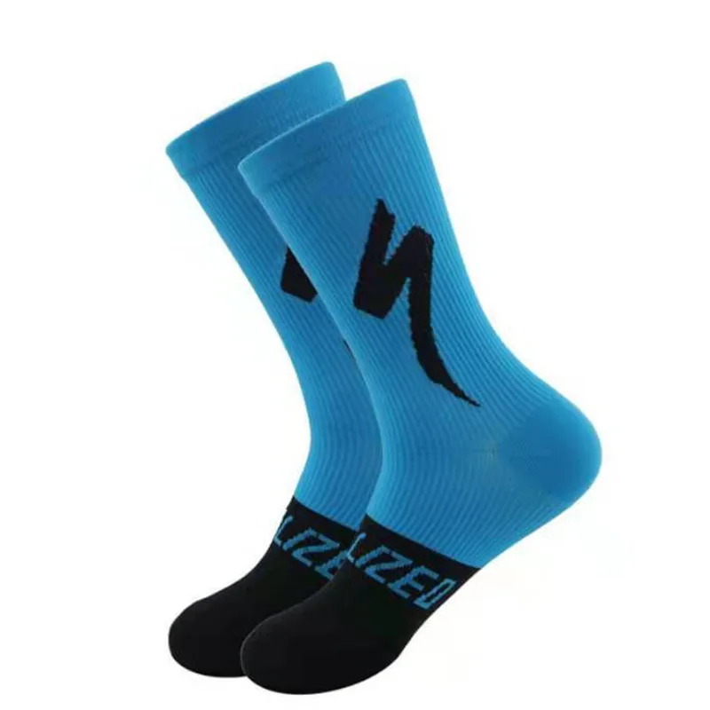 Color Blocking Basketball Socks, Comprimento Médio, Resistente ao Desgaste, Esportes ao Ar Livre, Ciclismo, 1 Par