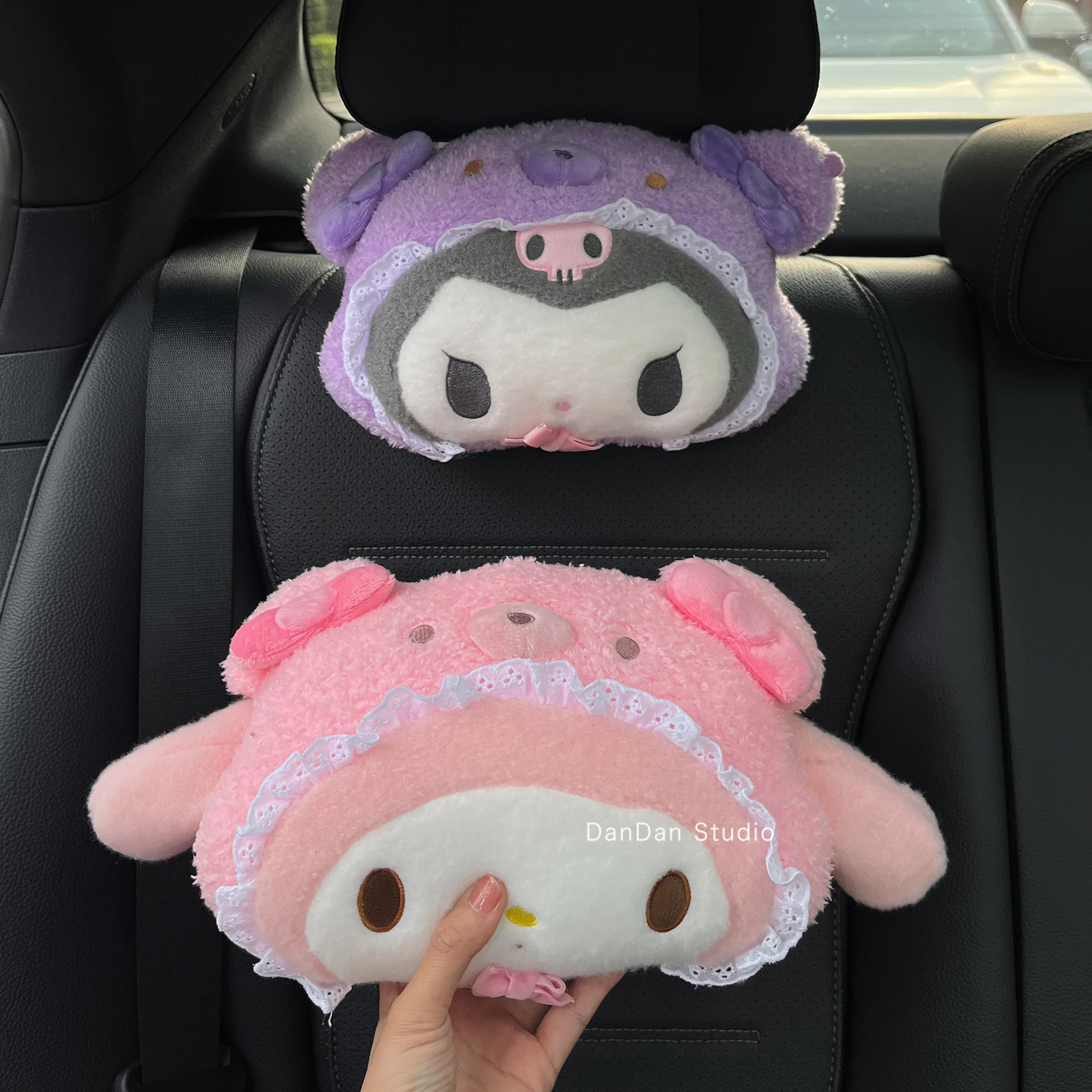 

Sanrio Headrest Cushion Car Seat Cartoon Kuromi My Melody Cinnamoroll Pom Pom Purin Pillow Comfortable Home Decor Girl Gift
