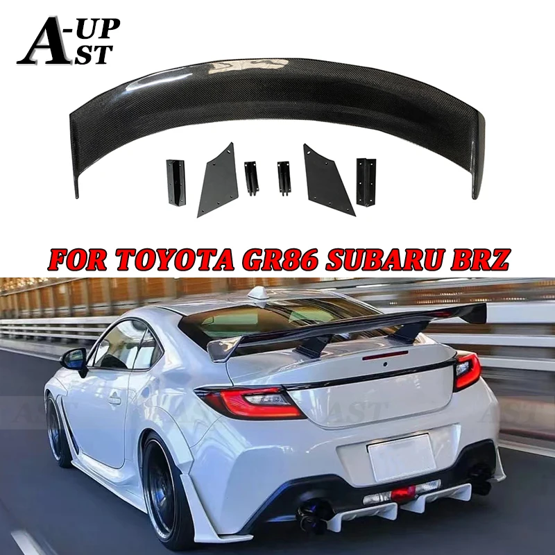 For Toyota GR86 Subaru BRZ Carbon Fiber Tail fins GT Style Rear Wing Lip Tail Trunk Spoilers Splitter Guide Wing Body Kits