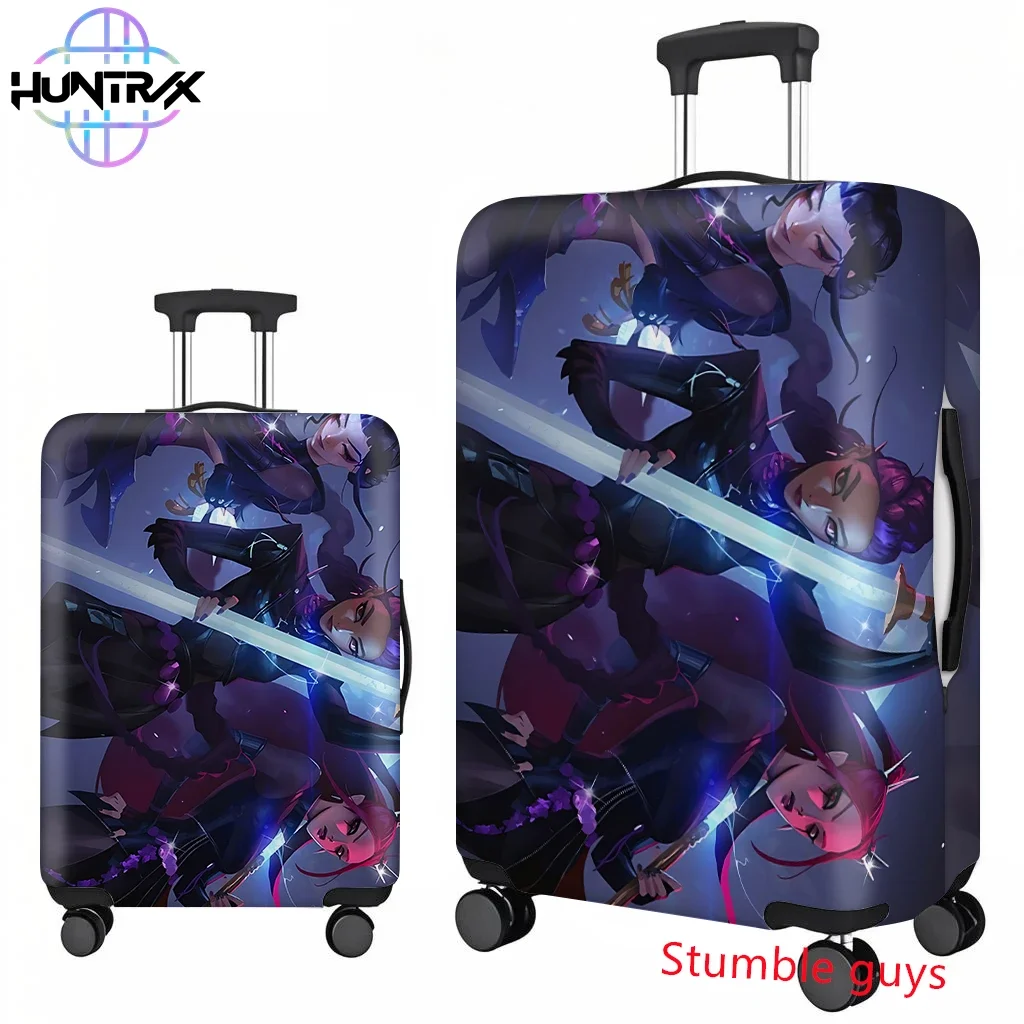 

Anime Kpop Demon Hunters Luggage Cover Fits 18-32 Inch Suitcases Soft Travel Protector
