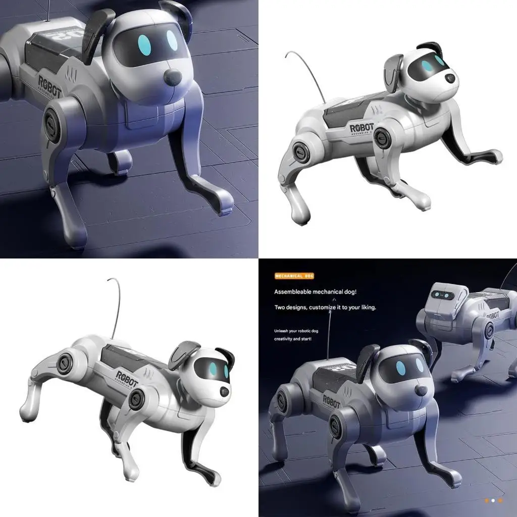 

Усовершенствованный прогулочный робот-собака, сделай сам, обучающая игрушка с дистанционным управлением для детей, изучающих