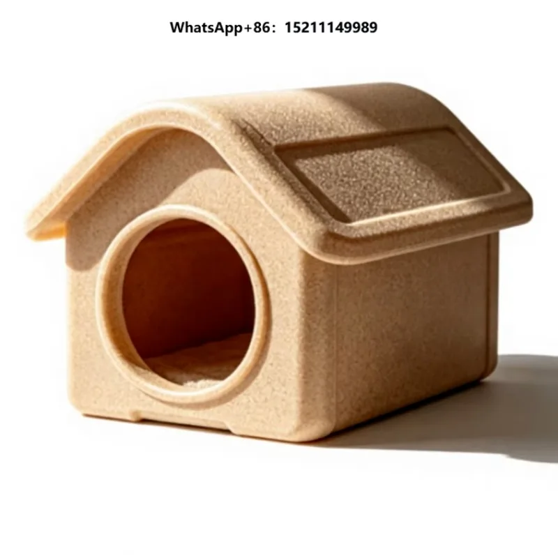 Rotomolded Plastic Pet House Ventilated Raised Base Waterproof Outdoor Pet Kennel for Small Medium Large Pets