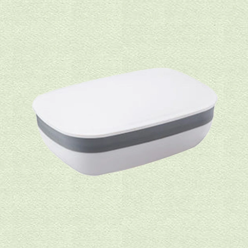 

1pcs Portable Waterproof Box Leakproof Pp Soap Dish For Bathroom Home Outdoor Travel Lightweight Anti-Slip Soap Holder Container