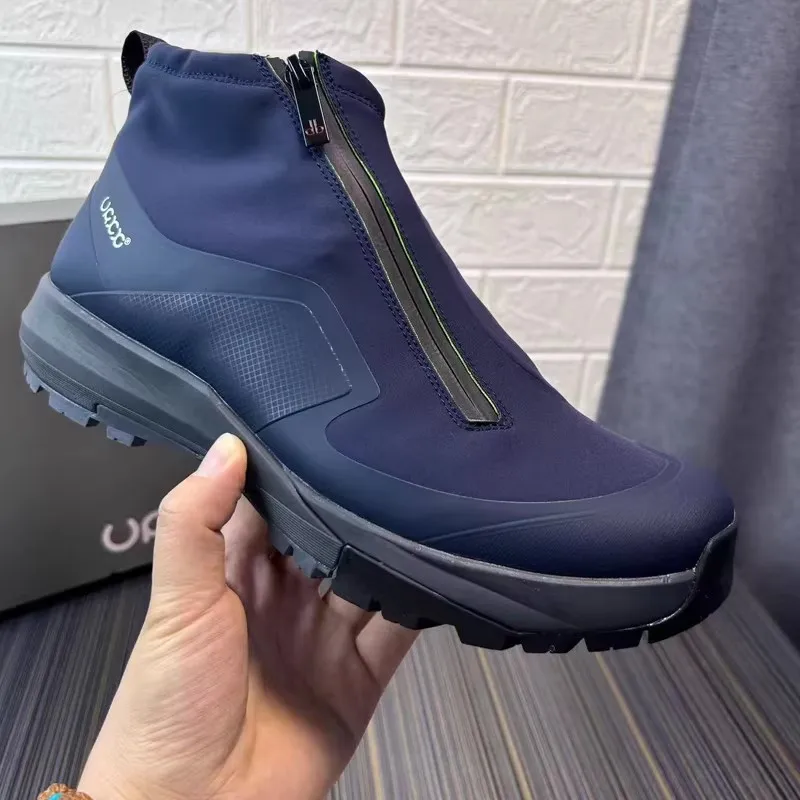 High Top Athletic Shoes Hiking Lightweight Outdoor Walking Casual Menswear Sneakers Zipper Luxury Designer Street Hip Hop Chic