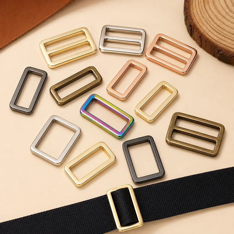 

10/20Pcs 20-50mm Metal Tri Glide Buckles Webbing Slider Clasp Adjust Ring Pet Collar Keychain Bag DIY Hardware Accessory Kits