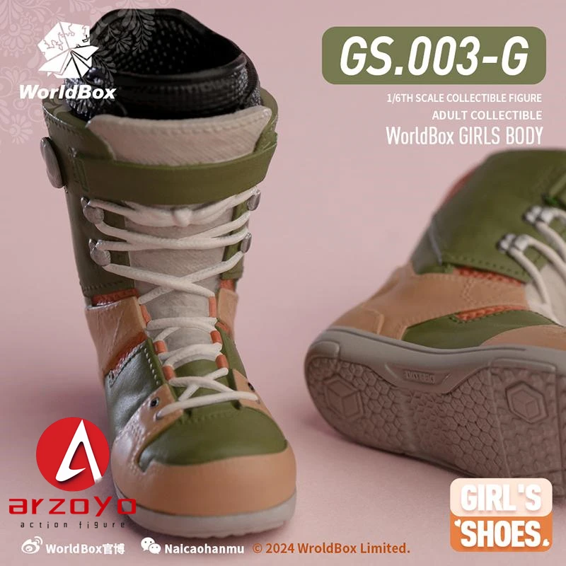 Worldbox GS003 1/6 chaussures de Ski femme bottes de neige solides modèle adapté 12 ''soldat pieds détachables figurine corps poupées