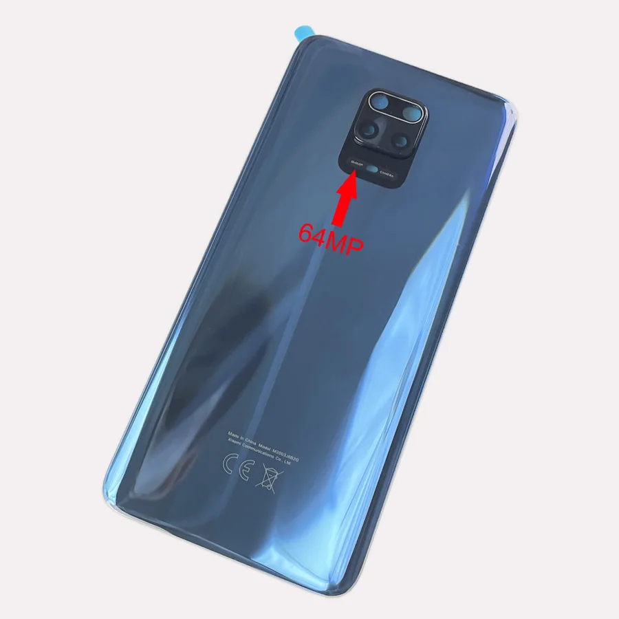 A note 9s für xiaomi redmi note 9 pro max glas hinten batterie tür ersatz hinten gehäuse abdeckung gehäuse kamera objektiv