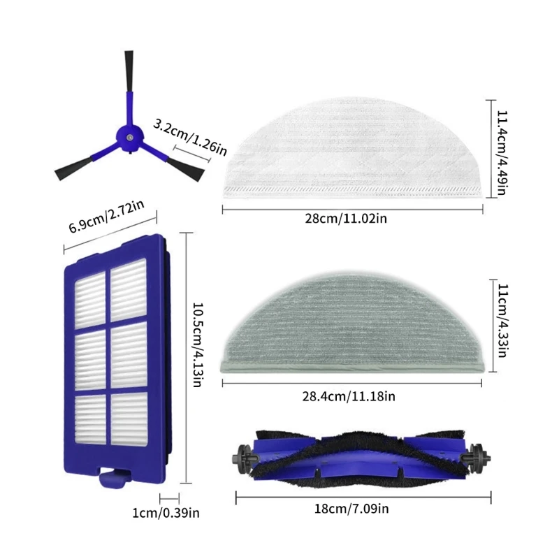 Accessoires d'aspirateur M2EE pour Robot balayeuse EufyX8, brosse principale, brosse latérale, vadrouille