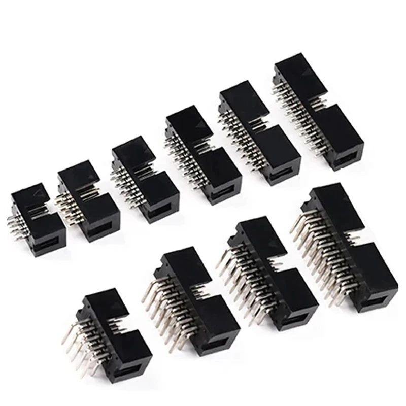 

10pcs dip 6P 10P 20P 26P 34P 40P PIN 2.54MM pitch MALE SOCKET straight idc box headers PCB CONNECTOR DOUBLE ROW DC3 HEADER