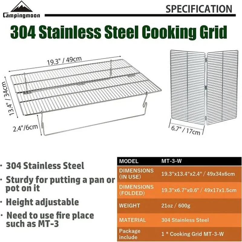 

Camping Barbecue Cooking Hiking Camping fire pit Portable Stainless Steel Grill portable outdoor stainless steel BBQ GRILL
