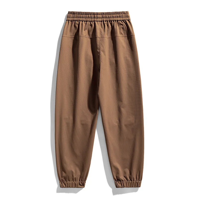 طويل تنفس الرياضة بانت الرجال ربيع الخريف جديد Sweatpant موضة الصلبة سلسلة يغطي الرجل عالية مرونة فضفاضة نشط عداء ببطء بنطلون
