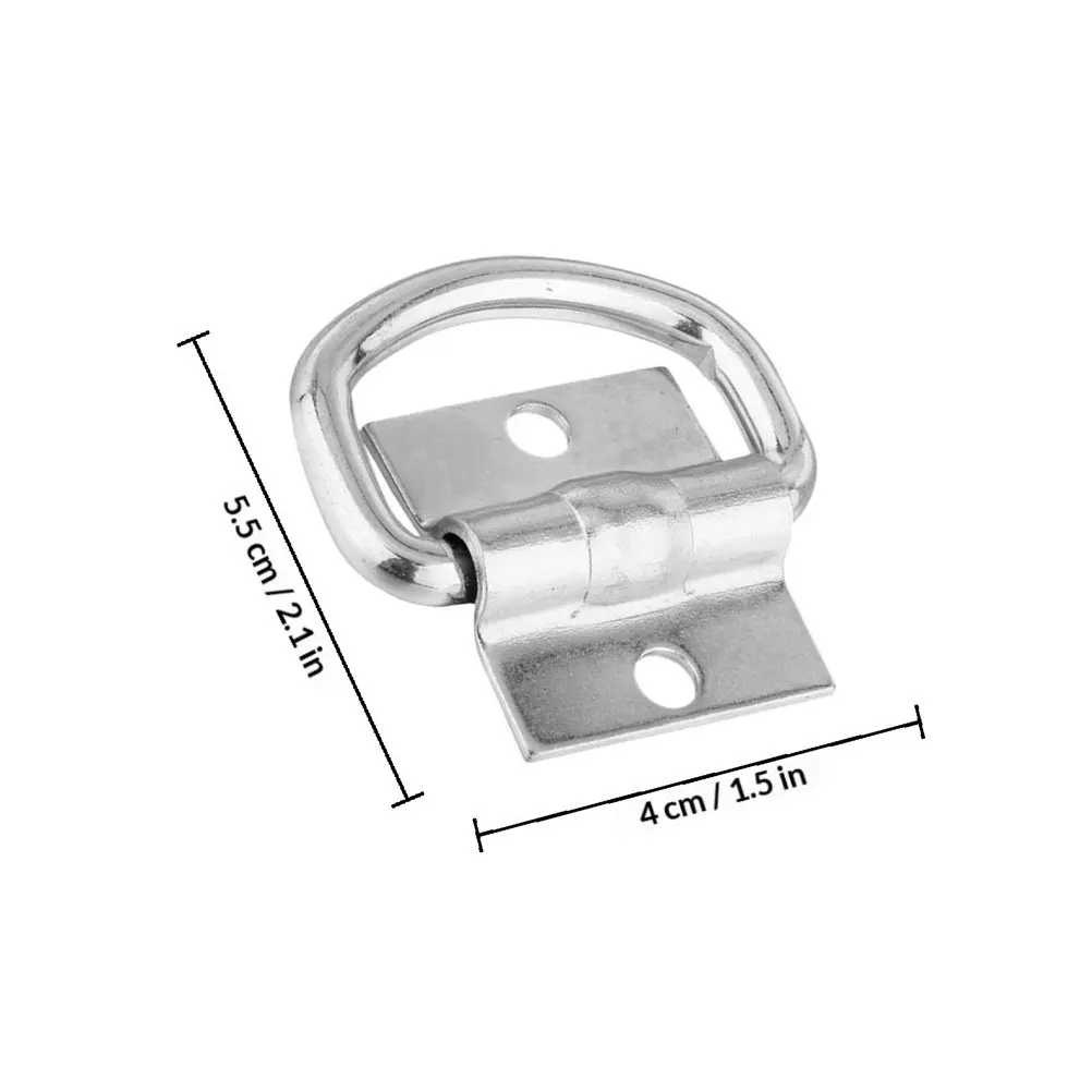 4Pcs Sturdy Metal D Ring Anchors for Truck Bed and Trailer Tie Downs High Load Capacity Cargo Securing Lashing Rings Heavy Duty
