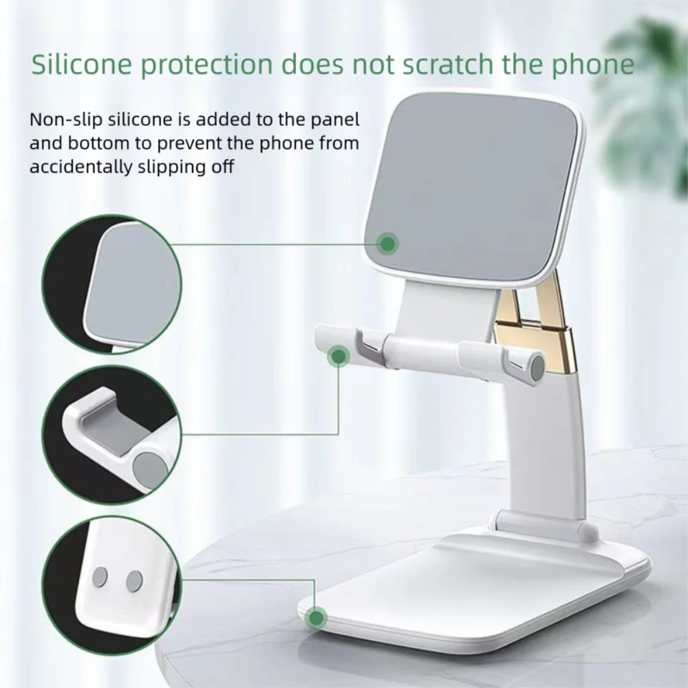 New Foldable Mobile Phone Stand Silicone Protection Stable Phone Holder Universal Adjustable Desktop Tablet Holder