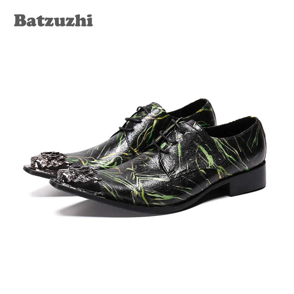 

Batzuzhi Personality Men's Shoes Leather Dress Shoes Formal Pointed Toe Lace-up Business, Party & Wedding Shoes Men Zapatos Homb