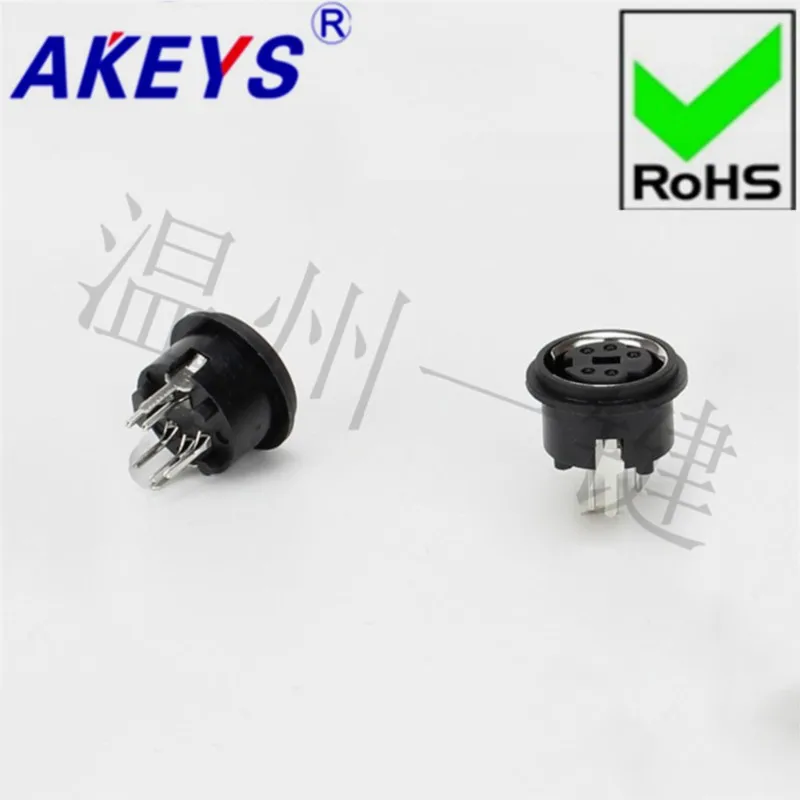 10PCS MDC-5-04 circular keyboard plug DIN socket S terminal 7 feet 5 pins 5 cores socket mother