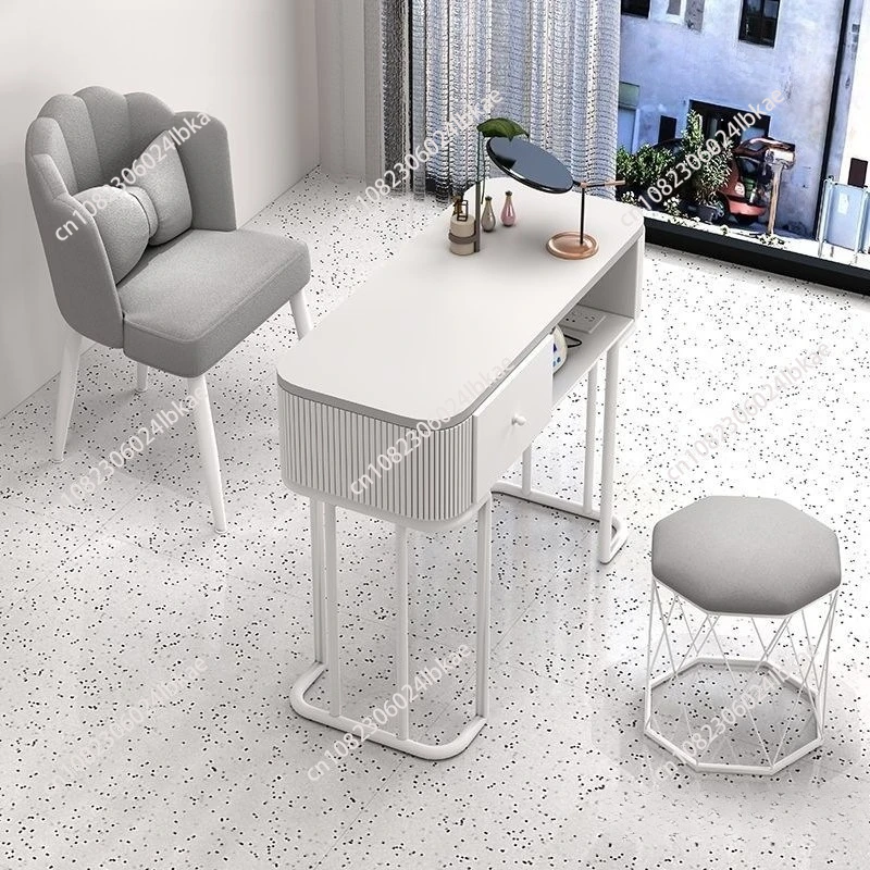 Nordic Modern Cream Style Nail Tables Professional Aesthetictable Manicure Table Dressing Mesa Manicura Salon Furniture