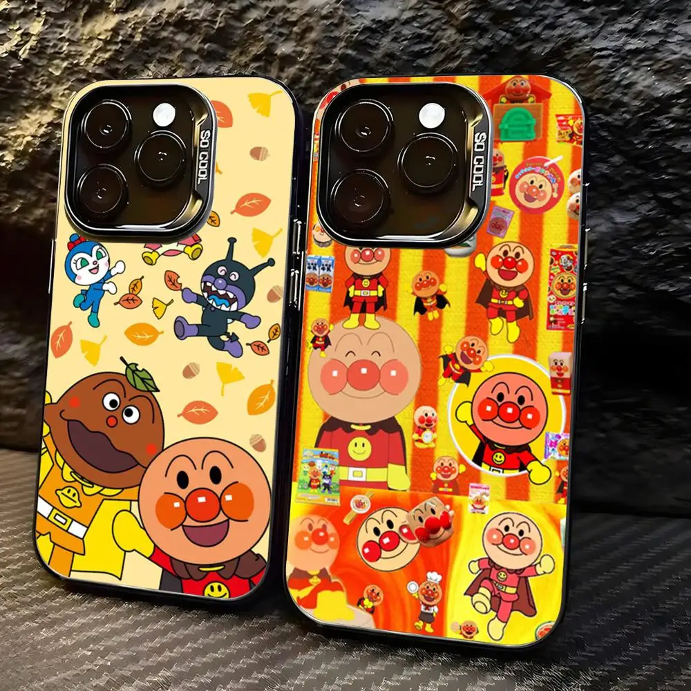 Coque de téléphone Anime CUTE A-AnpaNmans pour iPhone 17 16 e 15 14 13 12 11 Pro Max Plus, couleur argentée