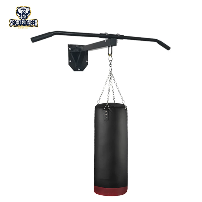 New Multifunctional  Two-in-one  Wall Mounted Sandbag Stand Heavy Bag Hanger  Punching Bag Bracket  Indoor Pull Up Bar