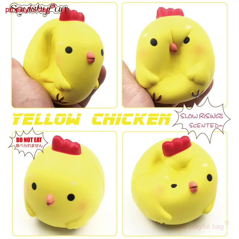 PB Playful Bag face yellow bun Simulated animal chick Squishies Slow Rising Stress Relief Squeeze Toys for Kids gifts ZG76