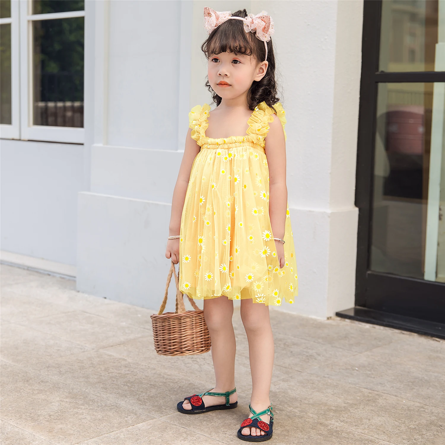 Baby Girls Tulle Tutu Dress Birthday Party Tulle Layered Babydoll Dresses Size 6 Months-5 Years