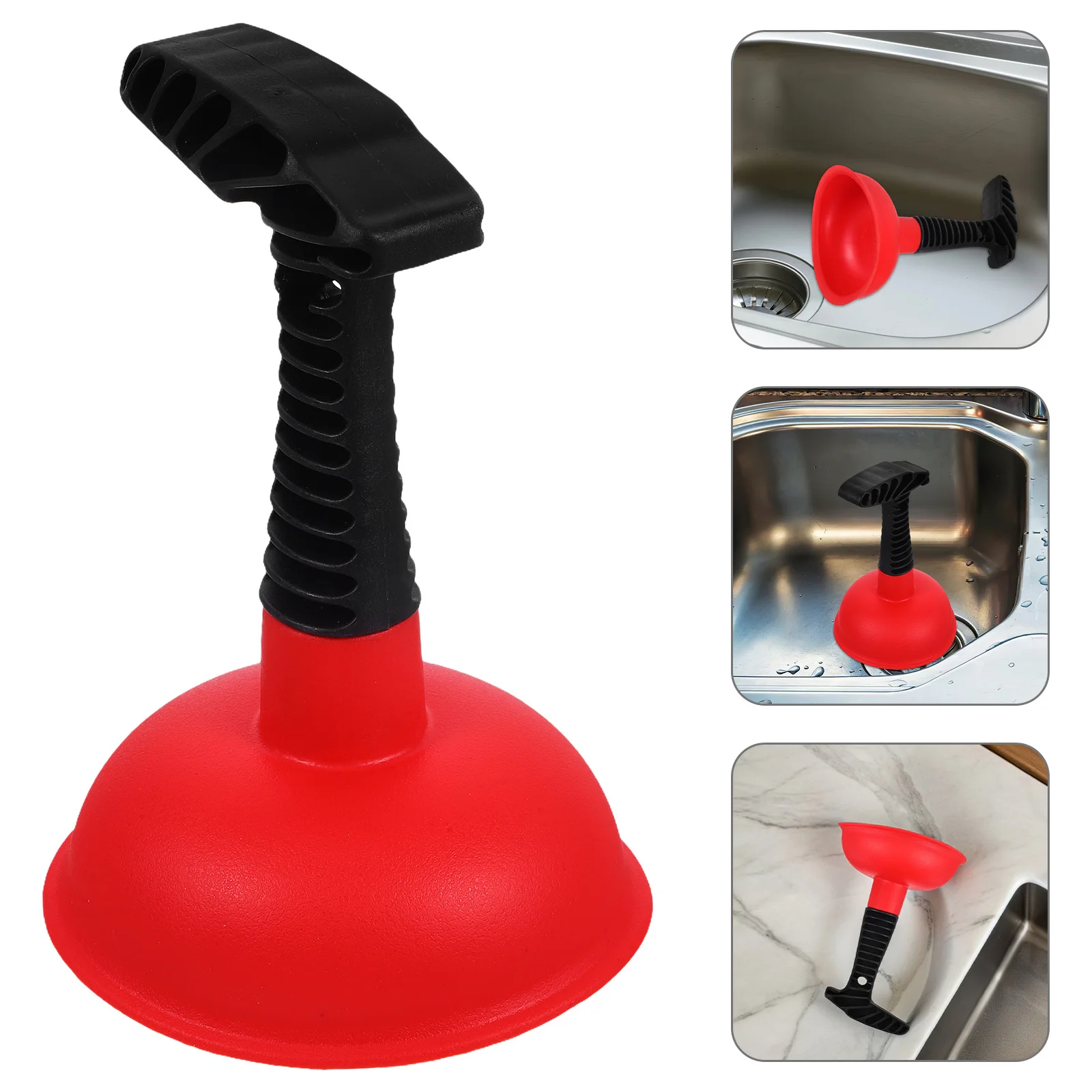 

2Pcs Sink Plunger Bathroom and Kitchen Heavy Duty Drain Unclogger Compact Size Fits All Sinks Easy to Use Time Saving Tool