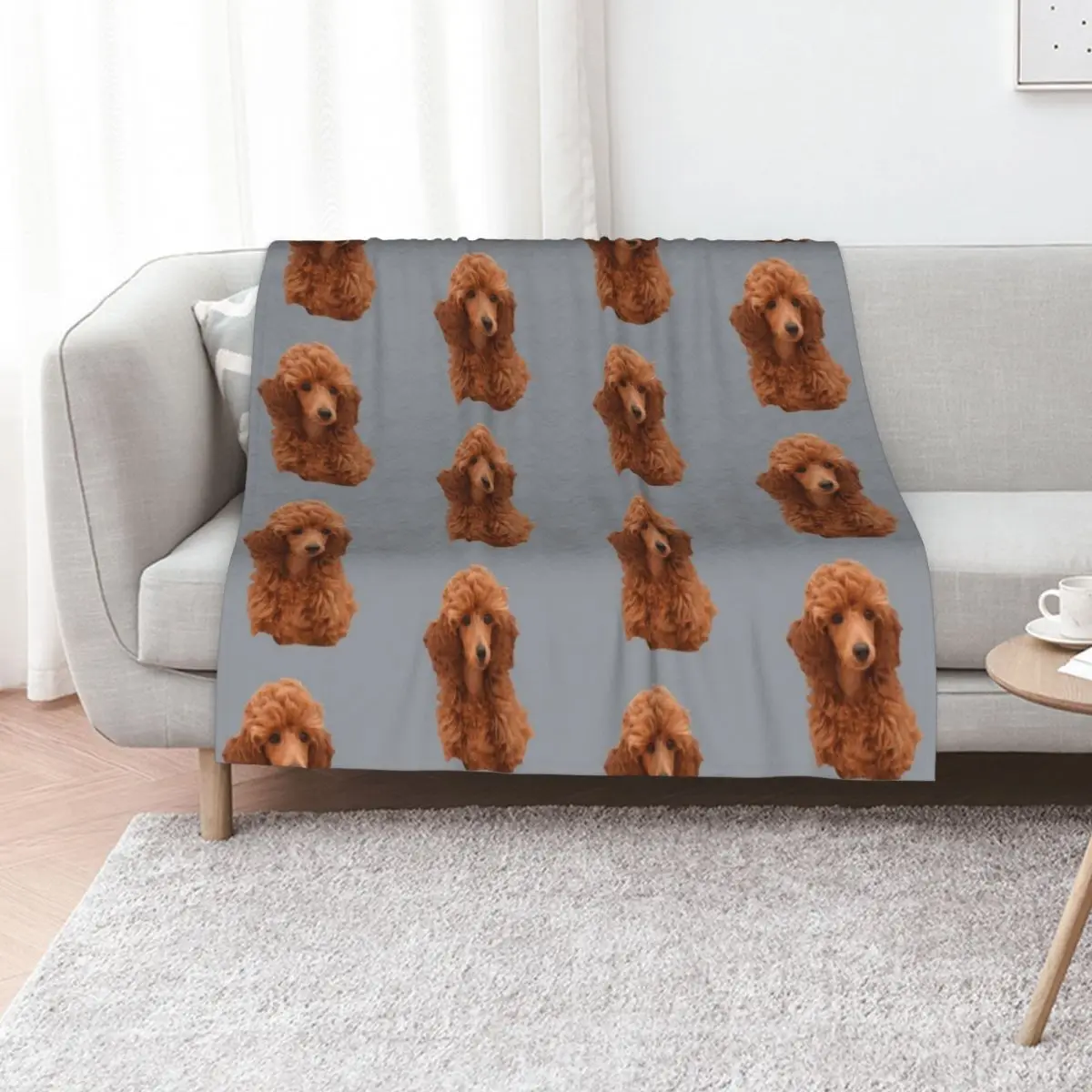 Cute adorable red poodle puppy Throw Blanket halloween Luxury Designer Quilt Furrys Heavy For Sofa Thin Blankets