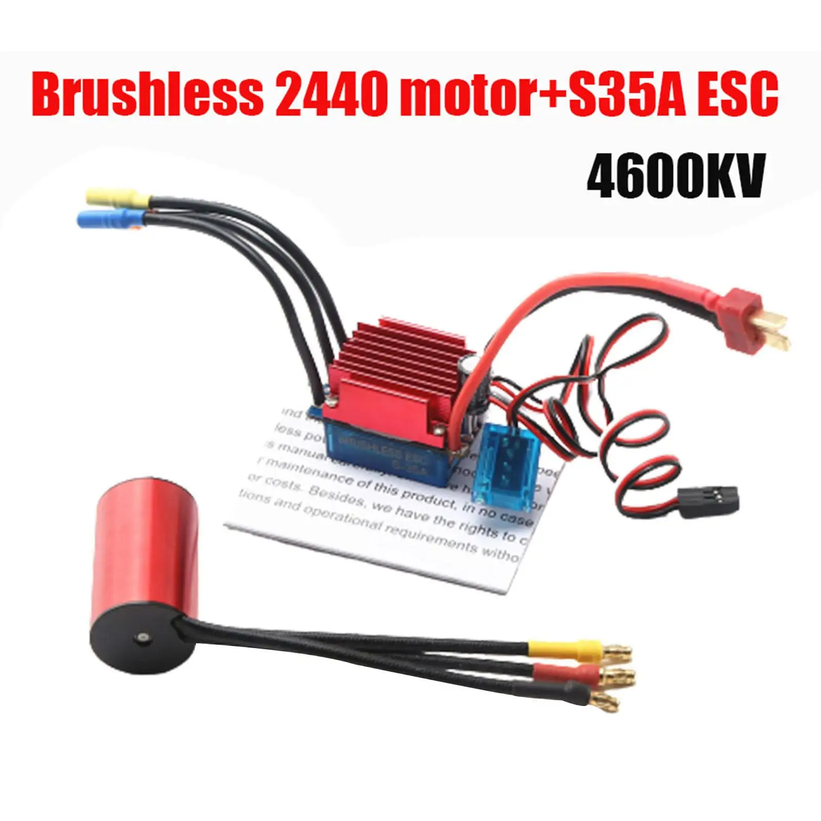 2440 Brushless Motor 35A ESC Combo Sensorless Brushless RC Motor for 1/12 Scale RC Truck Spare Parts Replacements Accessory
