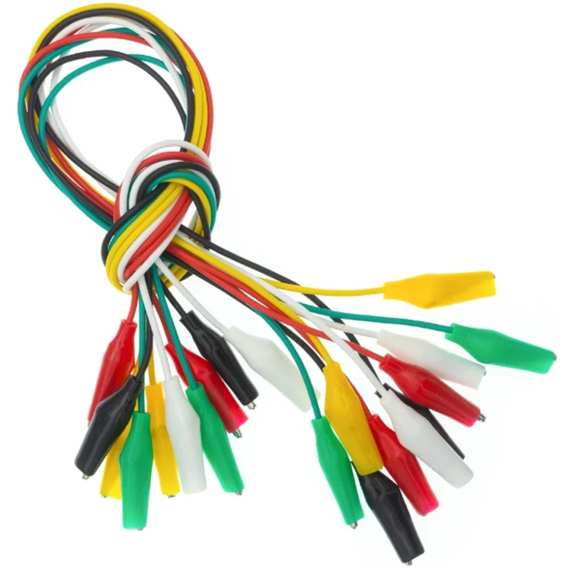 10PCS Crocodile Clips Electrical DIY Test Leads Alligator Double-ended Alligator Clips Roach Clip Test Jumper Wire