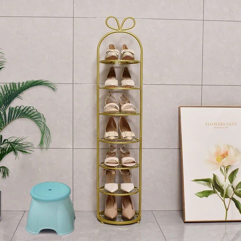 Modern Shoe Rack to save space Metal shelving home vertical Storage Entrance furniture cheap iron Storage shelf plant stand