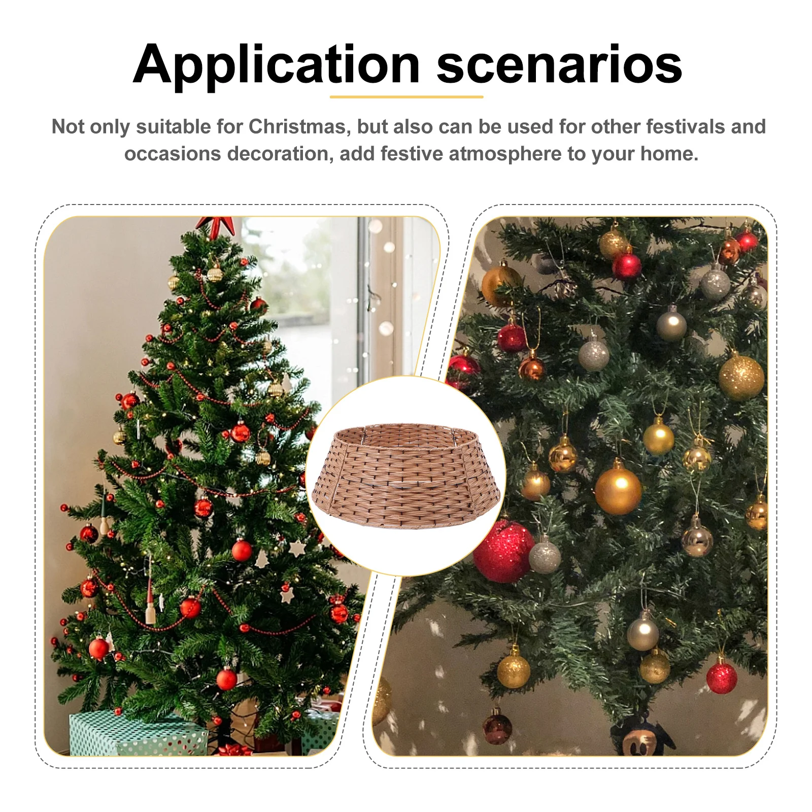 

Christmas Tree Collar Base Floor Skirt Ring Cover Stand Protection Holiday Decor Xmas Tree Skirt Decorations Christmas Collars