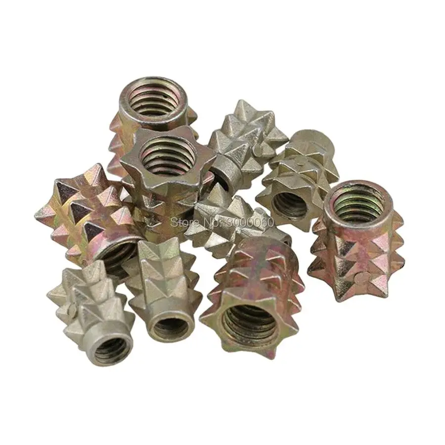 M6 Zinc Alloy Spiked Connection Furniture Nuts 100pcs/lot