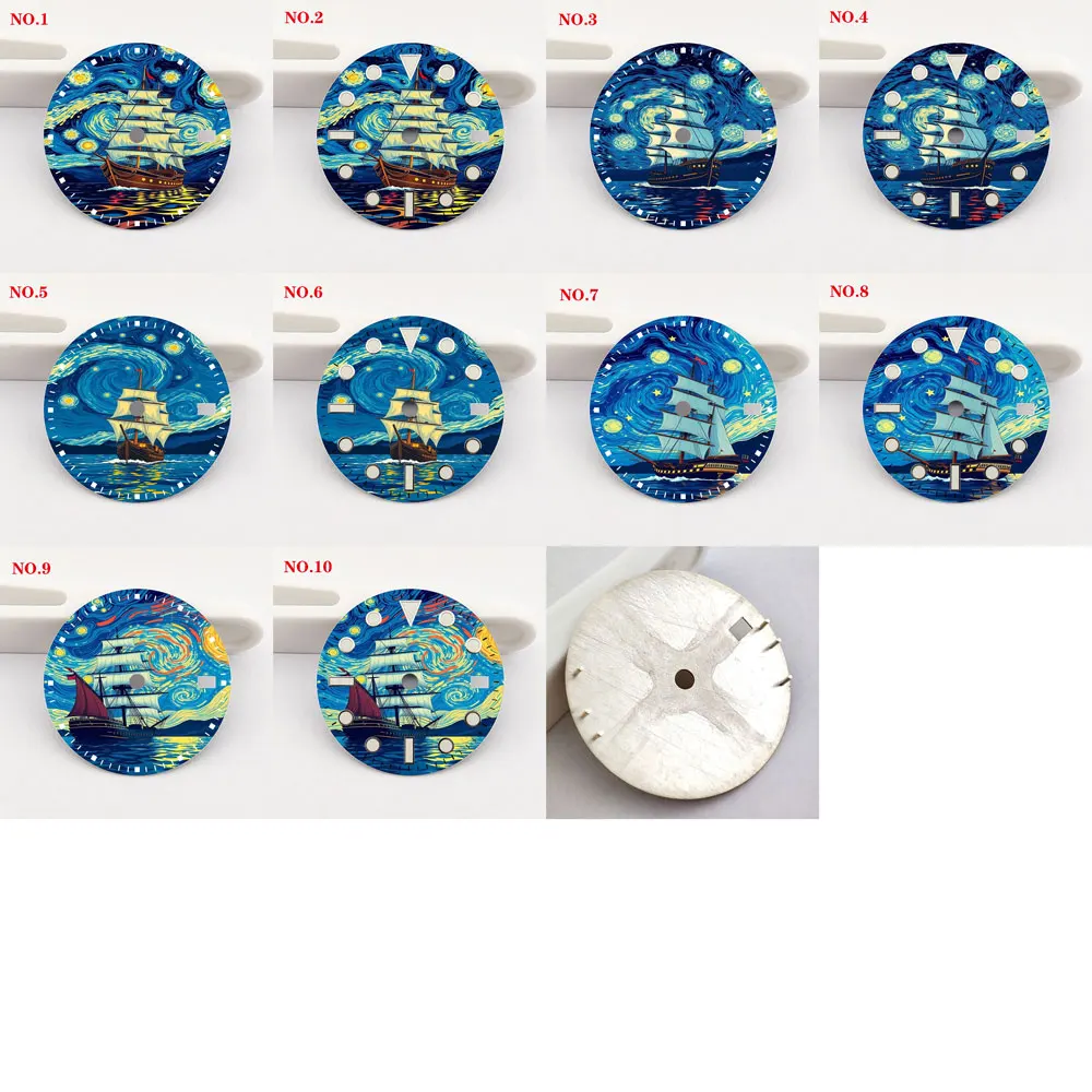 Customized 28.5mm dial NH35 dial Creative color-printed dial is suitable for NH35/36 movement watch accessories