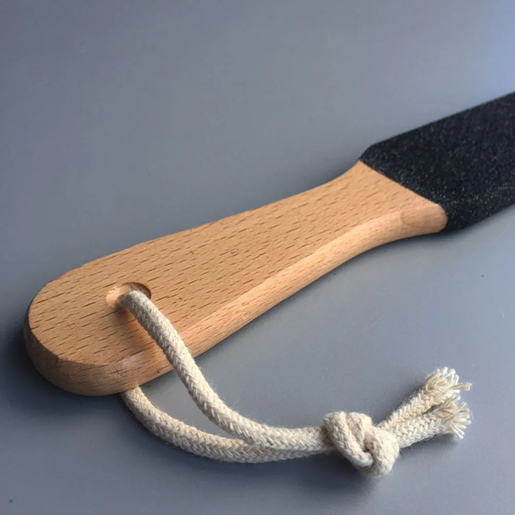 

2Pcs Wooden Handle Foot File Callus Remover Double Side Pedicure Tool Remove Dead Skin Smooth Feet Fast Portable Foot Care