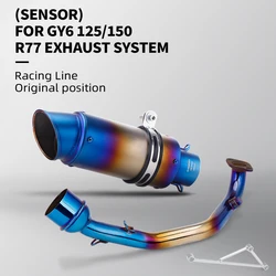 Slip On For GY6 125 150 125CC 150CC Motorcycle Exhaust Escape Scooter Modify Front Link Pipe With Bracket Connection 51mm