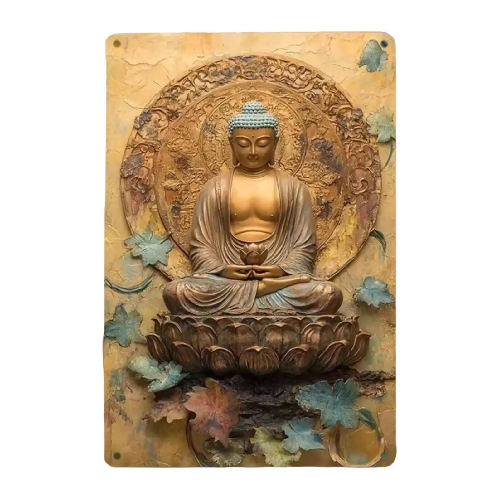 2D Flat Buddha Wall Plaque for Living Room Billiards Room Kitchen