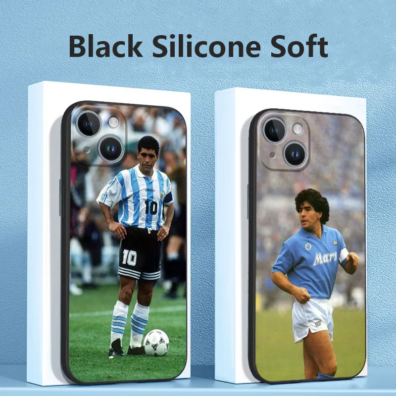 Phone Case for iPhone 15 14 11 Pro Max 13 12 MINI XR XS X 8 7 Plus SE Funda Silicone Cover Diego Armando Maradona