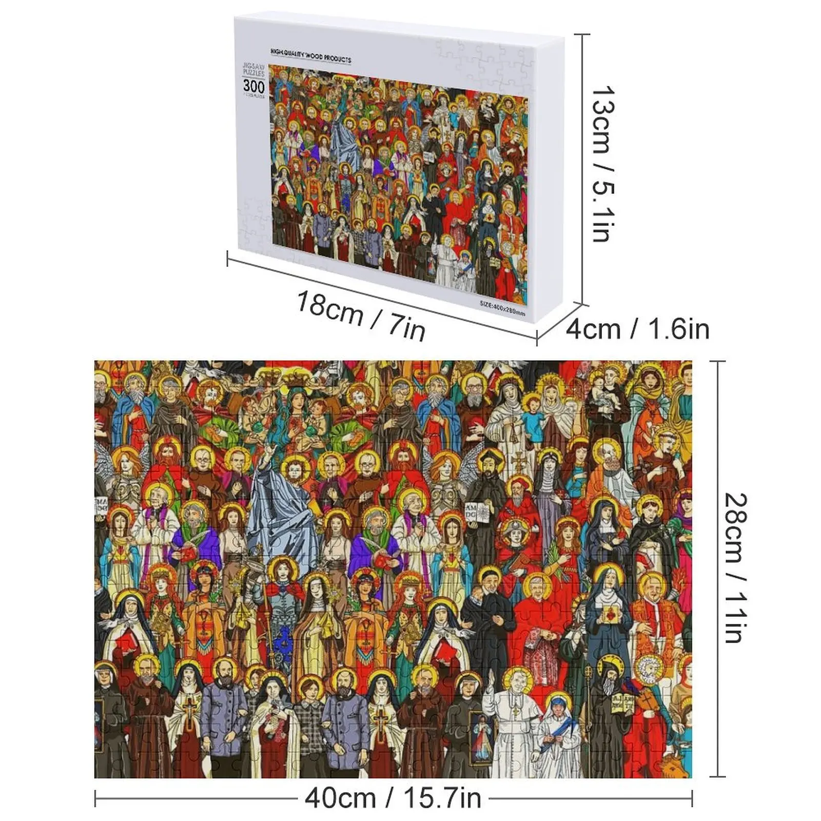 Saints, All saints, Catholic Saints Jigsaw Puzzle Diorama Accessories Game Children Customs With Photo Puzzle