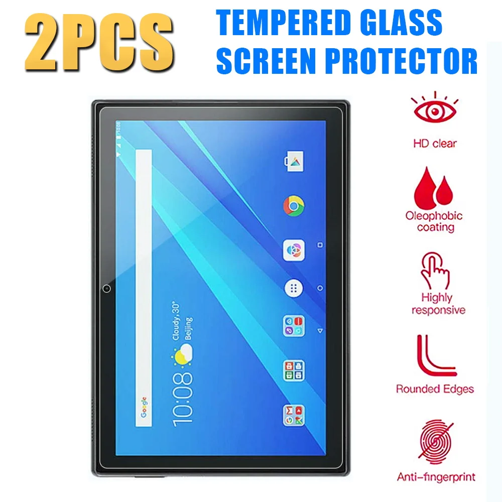 

2Pcs Tablet Tempered Glass Screen Protector Cover for Lenovo Tab M10 TB-X605F/TB-X505 10.1 Protective Film Anti-Scratch Film