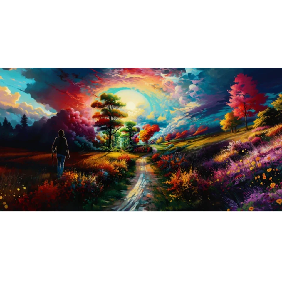 DIY 5D Diamond Painting Dream Landscape New Product 2024 Fully Inlaid Landscape Painting Diamond Embroidery Large Size Special