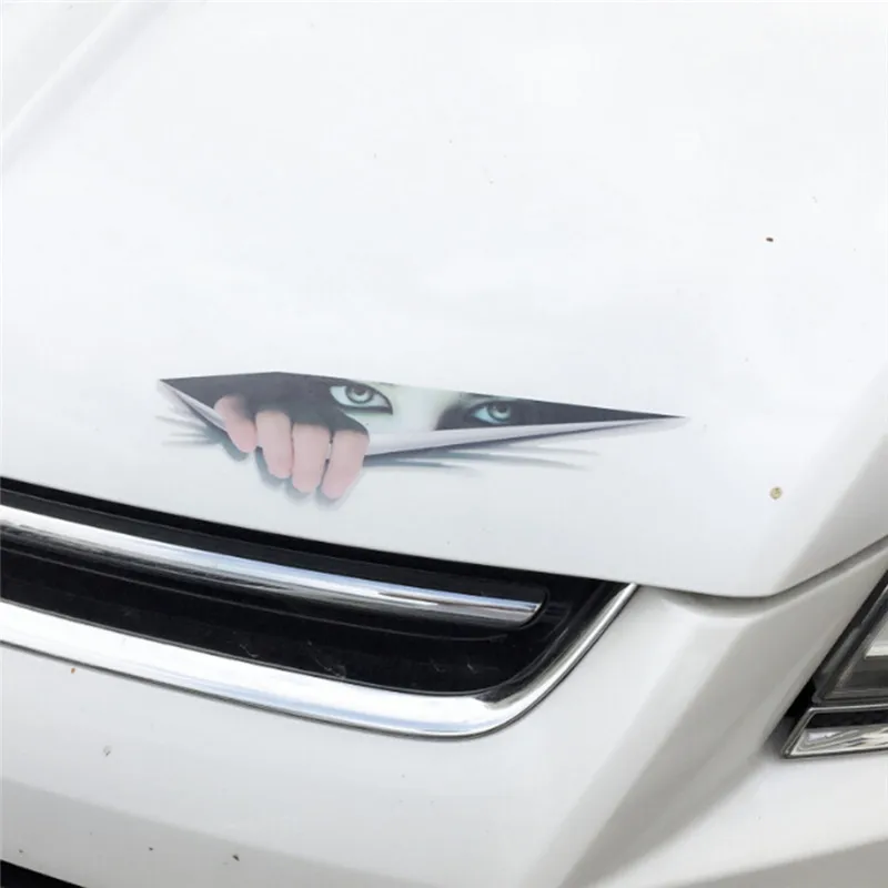 Interesting 3D Eyes Peeking Monster Sticker Voyeur Car Hoods Trunk Thriller Rear Window Funny Car Sticker