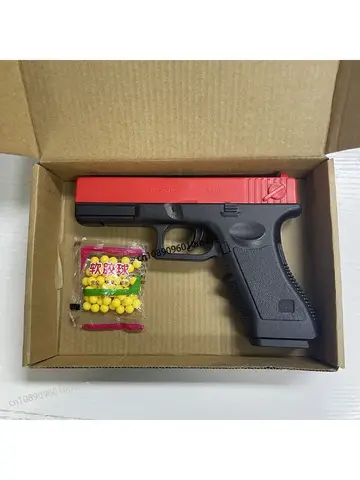 Yumuşak Mermili Airsoft Tabanca Manuel G17 Oyuncak Tabanca Alt Şarjörlü Lazerli Açık Hava Sporları CS Oyun Silahı Çocuklar ve Yetişkinler için Hediye