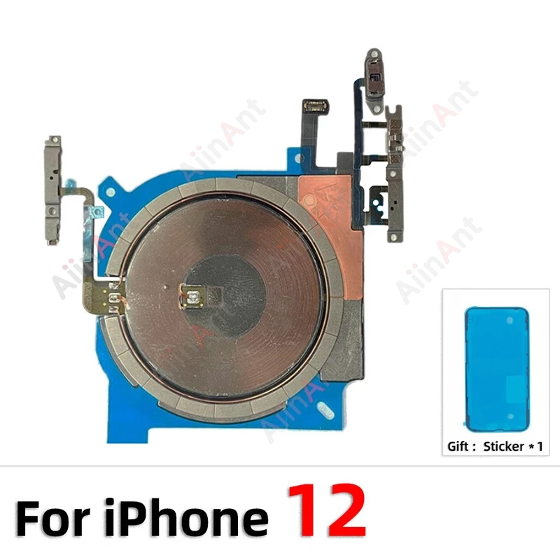 Seal Sticker + Flex Power NFC Coil Magnet Charger Chip Wireless Charging Flex Cable For iPhone 15 14 13 12 Pro Max Plus Mini 